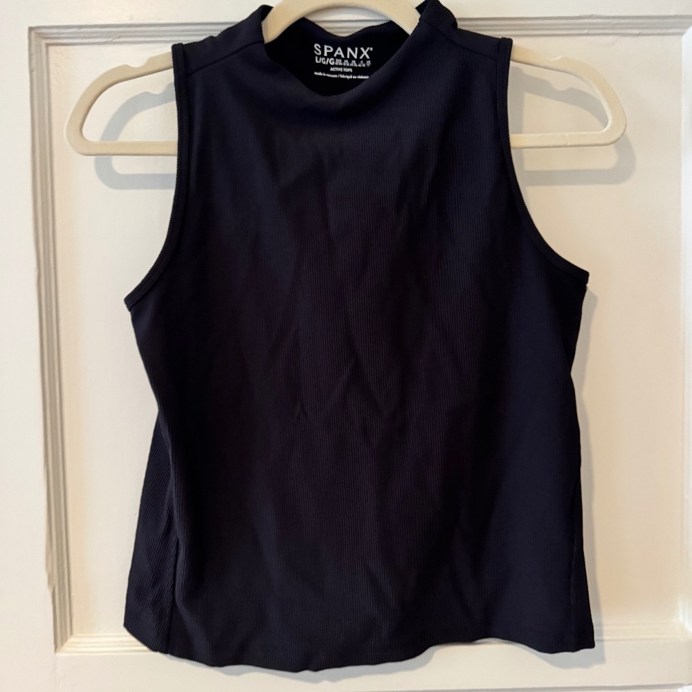 Spanx ribbed mock turtleneck sleeveless